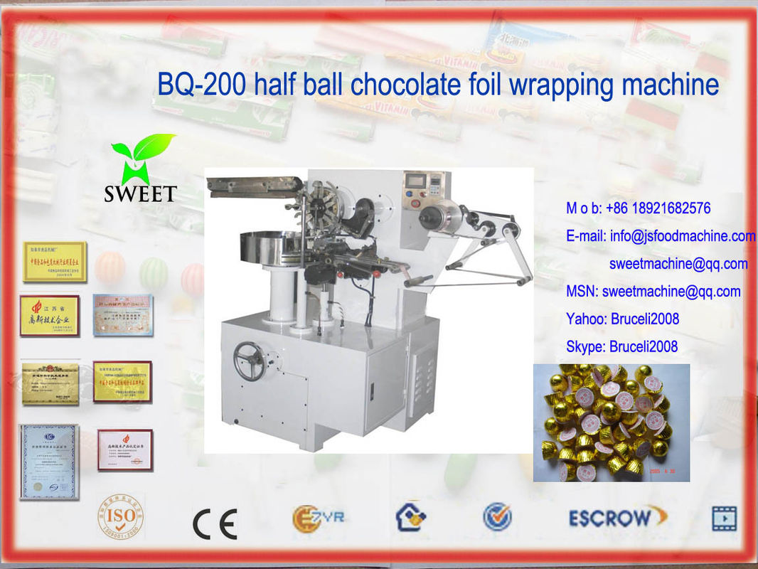 BQ-200 half ball chocolate foil wrapping machine