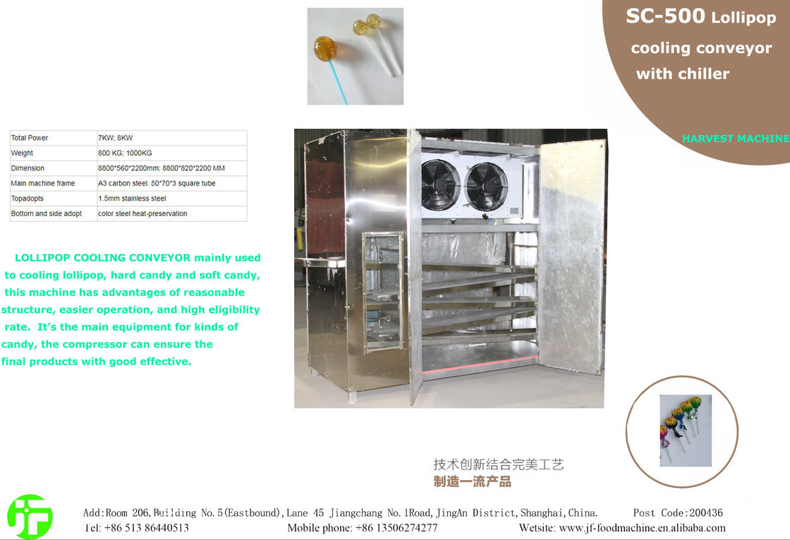 SC-500 lollipop cooling conveyor with chiller